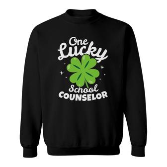 St Patrick's Day School Counselor One Lucky Counselor Sweatshirt | Mazezy