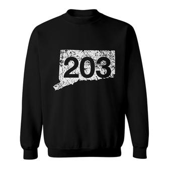Stamford Bridgeport Area Code 203 Connecticut Gift Sweatshirt | Mazezy