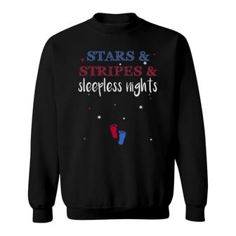 Stars And Stripes And Sleepless Nights July 4Th Of July Sweatshirt | Mazezy