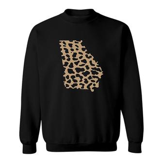 State Of Georgia Leopard Print Sweatshirt | Mazezy