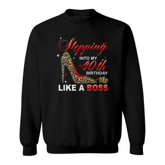 Stepping Into My 40Th Birthday Like A Boss Since 1980 Mother Sweatshirt | Mazezy