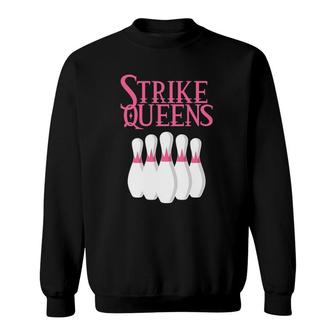 Strike Queens Bowling For Women And Girls Sweatshirt | Mazezy