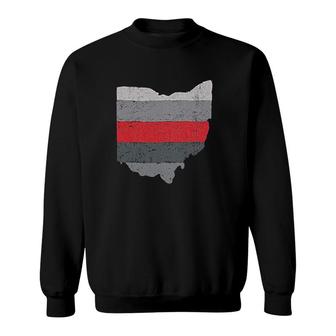 Striped State Of Ohio Sweatshirt | Mazezy