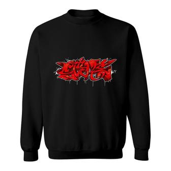 Style Graffiti Piece Red Graffiti Hiphop Sweatshirt | Mazezy