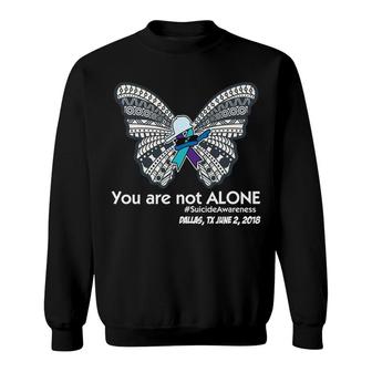 Suicide Awareness Dallas Butterfly Suicide Prevention Sweatshirt - Thegiftio UK