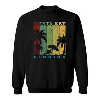 Summer Vacation Vintage Retro Florida Siesta Key Beach Sweatshirt | Mazezy
