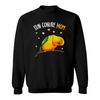 Sun Conure Mom Funny Parrot Bird Lover Women Sweatshirt | Mazezy