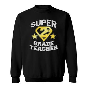Super 2Nd Grade Teacher Hero Sweatshirt | Mazezy