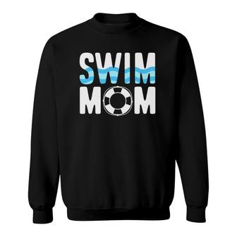 Swim Mom - Funny Swimming Team Mom Oufit Mom Swimmers Gift Sweatshirt | Mazezy