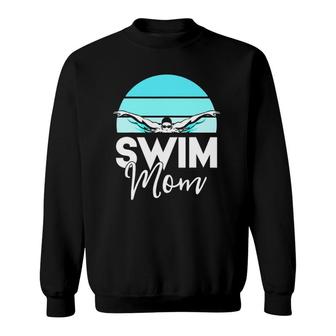 Swim Team Mom Mother School Swimming Meet Swimmer Sweatshirt | Mazezy