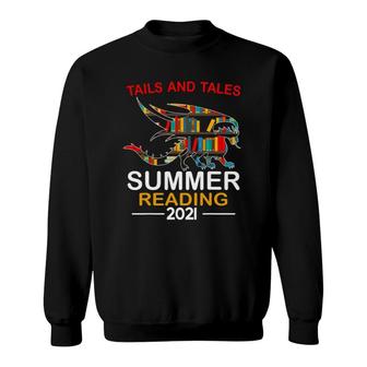 Tails And Tales Summer Reading 2021 Book Reading Teen Dragon Sweatshirt | Mazezy