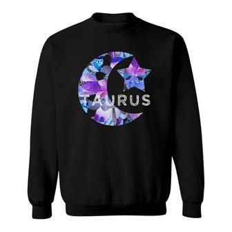 Taurus Gift Zodiac Birthday Astrology Star Moon Sun Sign Dad Sweatshirt | Mazezy