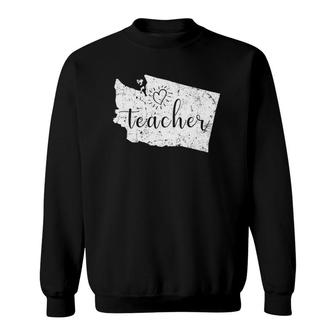Teacher Red For Ed Washington Public Education Sweatshirt | Mazezy