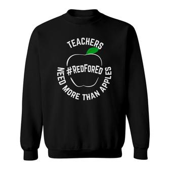 Teacher Support Red For Ed Sweatshirt | Mazezy