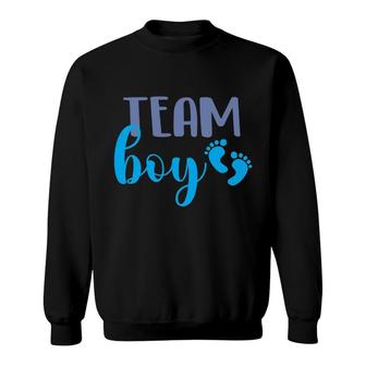 Team Boy Gender Reveal Party Baby Shower Pregnancy Sweatshirt | Mazezy