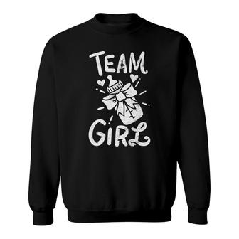 Team Girl Gender Reveal Baby Shower Party Sweatshirt | Mazezy