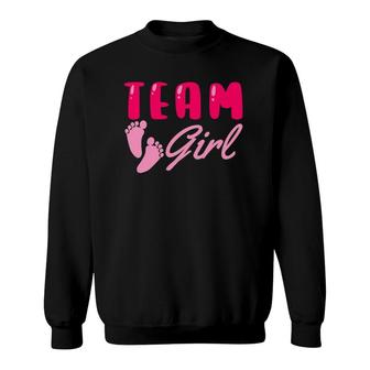 Team Girl Gender Reveal Party Baby Shower Family Matching Sweatshirt | Mazezy