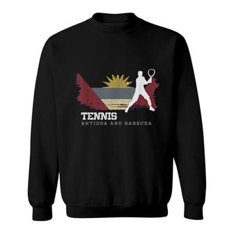 Tennis Antigua & Barbuda Flag Team Tennis Player Tennis Sweatshirt | Mazezy