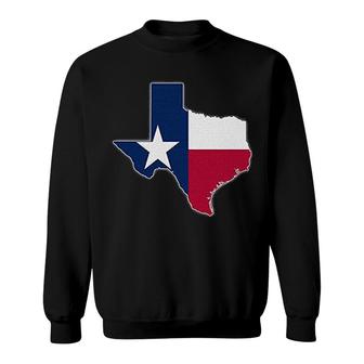 Texas State Map Texas Tx Flag Roots Gift Sweatshirt | Mazezy