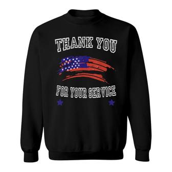 Thank You For Your Service Patriotic Veterans Day Sweatshirt | Mazezy