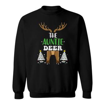 The Auntie Deer Family Matching Group Christmas Party Sweatshirt | Mazezy