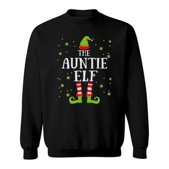 The Auntie Elf Xmas Matching Christmas For Family Sweatshirt | Mazezy