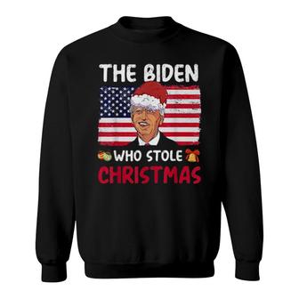 The Biden Who Stole Christmas 2021 Joe Impeach Biden Sweatshirt | Mazezy