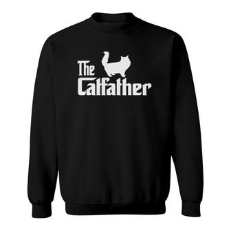 The Catfather Persian Cat Lover Funny Father Cat Dad Sweatshirt | Mazezy