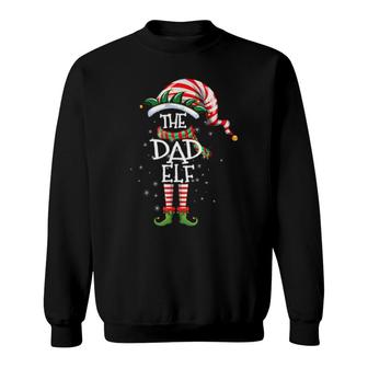The Dad Elf Matching Family Group Christmas Party Pajama Sweatshirt | Mazezy