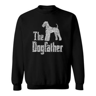 The Dogfather Airedale Terrier Silhouette Funny Dog Sweatshirt | Mazezy