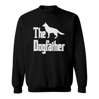 The Dogfather , German Shepherd Silhouette, Funny Dog Sweatshirt | Mazezy