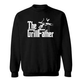 The Grillfather Funny Barbecue Grilling Bbq The Grillfather Sweatshirt | Mazezy
