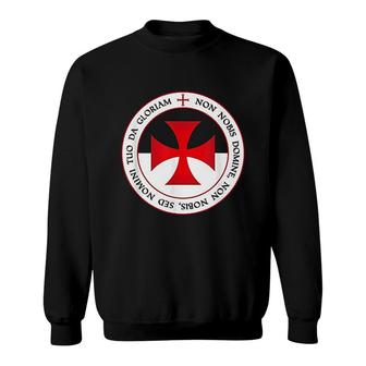 The Knights Templar Cross Christian Crusader Motto Gift Sweatshirt | Mazezy