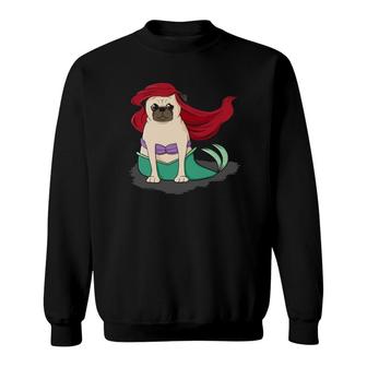 The Little Mer-Pug Version 2 Classic Sweatshirt | Mazezy