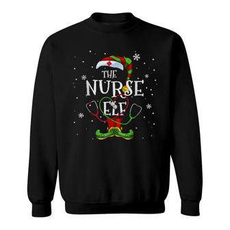 The Nurse Elf Family Matching Group Christmas Sweatshirt | Mazezy