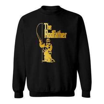 The Rodfather - Funny Fishing Father's Day Gift Sweatshirt | Mazezy