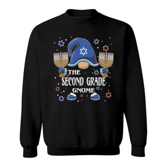 The Second Grade Gnome Hanukkah Matching Family Pajama Sweatshirt | Mazezy