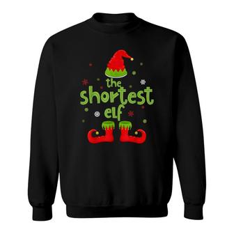 The Shortest Elf Family Matching Group Christmas Pajama Sweatshirt | Mazezy