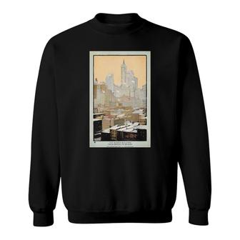 The Singer Building From Brooklyn Bridge 1914 Sweatshirt | Mazezy