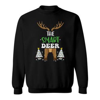 The Smart Deer Family Matching Group Christmas Party Sweatshirt | Mazezy