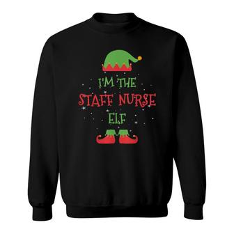 The Staff Nurse Elf Christmas Family Matching Group Sweatshirt | Mazezy