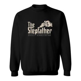 The Stepfather Officially The World's Best Man Father's Day Gift Fist Bump Sweatshirt | Mazezy