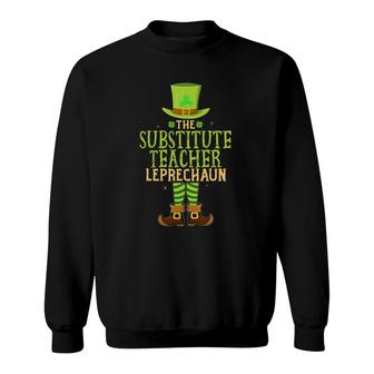 The Substitute Teacher Leprechaun Matching St Patrick's Day Sweatshirt | Mazezy