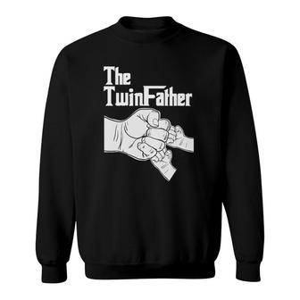 The Twinfather Father Of Twins Fist Bump Sweatshirt | Mazezy