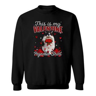 This Is My Valentine Pajama Ragamuffin Cat Sweatshirt | Mazezy