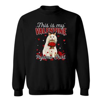 This Is My Valentine Pajama Turkish Van Cat Sweatshirt | Mazezy