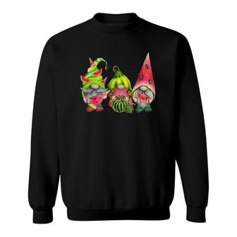 Three Watermelon Garden Gnomes Tomte Swedish Scandinavian Sweatshirt | Mazezy