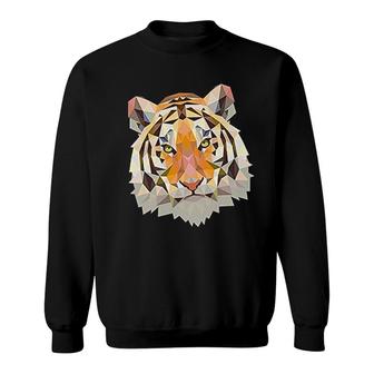Tiger Face Modern Art Comfortable Sweatshirt | Mazezy