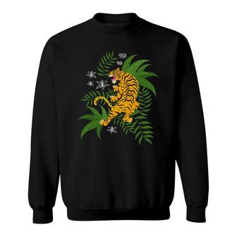Tiger Stripes Wild Cat Tiger Sweatshirt | Mazezy