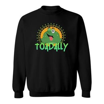 Toadally Totally Awesome Cute Funny Animal Pun Gift Sweatshirt | Mazezy